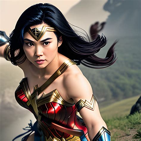 Short Female Asian Wonder Woman Character Arthub Ai