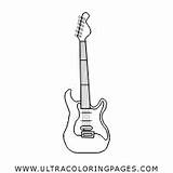 Guitarra Eléctrica Circulo sketch template