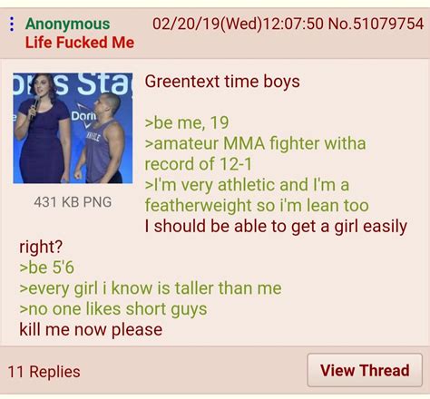 anon is a manlet r greentext greentext stories know your meme