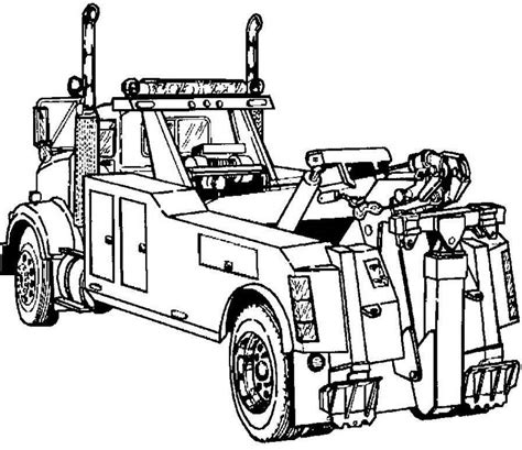 tow truck coloring page coloring home