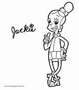 Coloring Pages Cyberchase Color Jackie Character Cartoon Sheets Printable Kids Found sketch template
