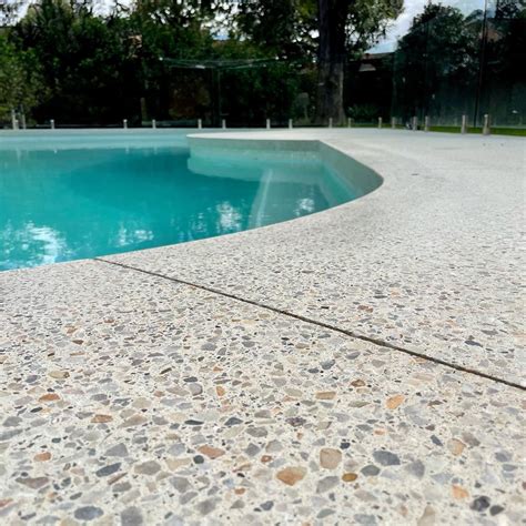 honed concrete  north shore driveways pool surrounds