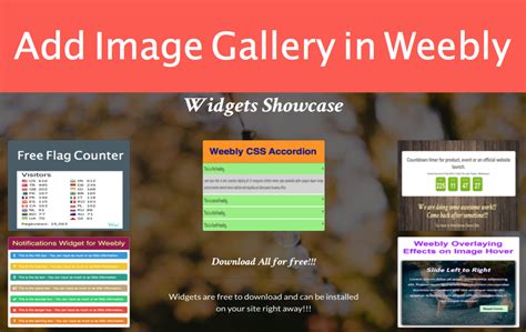 add image gallery  weebly site webnots