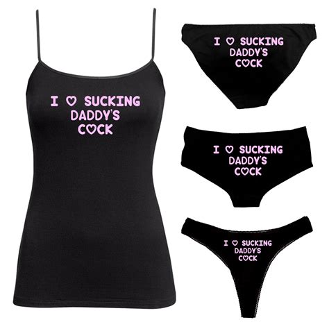 I Love Sucking Daddys Cock Camilsole Set Knickers Vest Cami Etsy