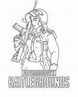 Pubg Battlegrounds Playerunknown Playerunknowns sketch template