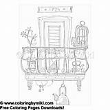 Balcony 1109 Coloringbymiki sketch template