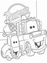 Mater Coloring Pages Cars Printable Bright Colors Favorite Color Choose Kids sketch template