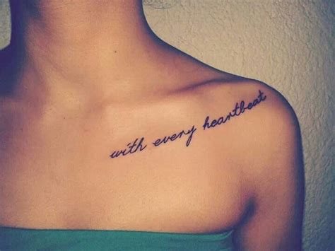 with every heartbeat tattoos writing tattoos bone tattoos