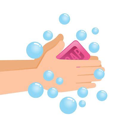 washing pair  hand  soap  bubbles stock clipart royalty  freeimages