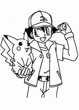 Pokemon Ash Coloring Pikachu Pages Ketchum Colouring Color Sheets Printable Encouraging Xyz Template Brock Getcolorings Anycoloring sketch template