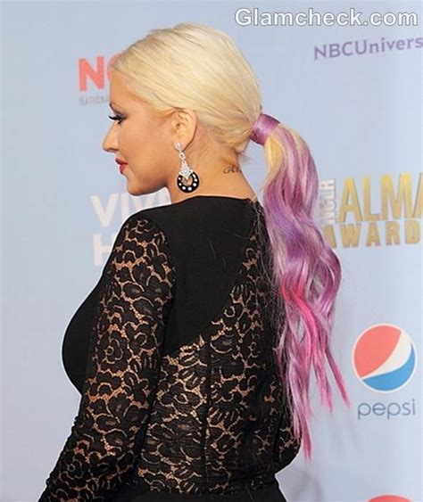 Christina Aguilera Hair Color And Makeup At 2012 Nclr Alma