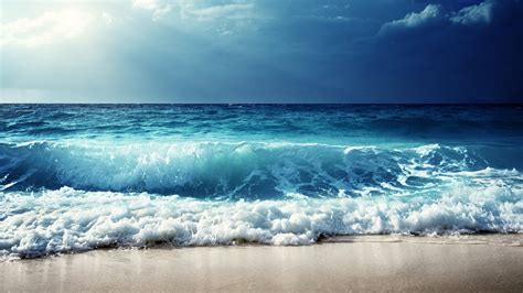 featured fresh  beautiful blue sea waves wallpapers hd