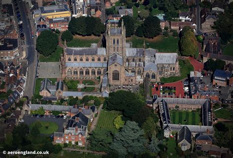 aeroengland aerial photograph  hereford cathedral herefordshire