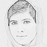 Malala Yousafzai Francés Idioma Ano Páginas Plantas sketch template