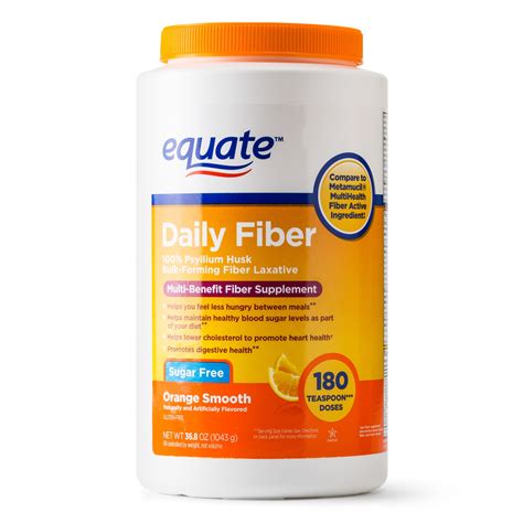 equate sugar  daily fiber powder orange smooth  oz walmart