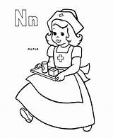 Nurse Coloring Pages Preschool Kids sketch template
