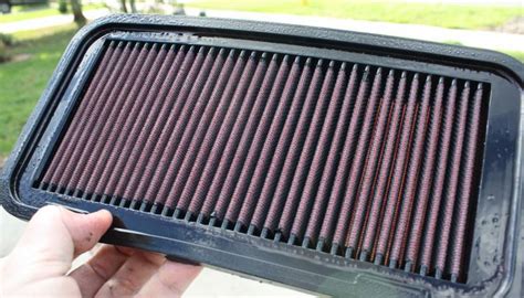 clean   oil  kn air filter    car