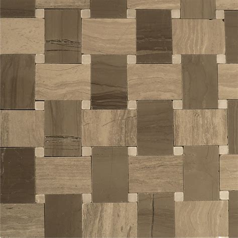 light wood  dark wood micro basketweave mosaic tile   tilery   england