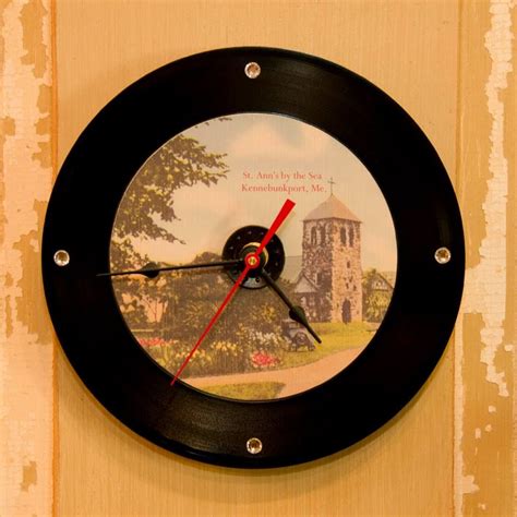 snap clocks vintage images transferred  cds mounted   vinyl
