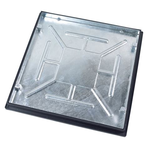 Clark Drain Galvanised Manhole Cover And Frame Double Seal Tray 600 X 600