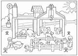 Granja Playmobil Bauernhof Granjas Ausmalbilder Nube Gallinas Eten Krijgen Patos Animalitos Boerderij Abuelos Vacas Asnos Cerdos Ovejas Pollitos Aspi Escuelaenlanube sketch template