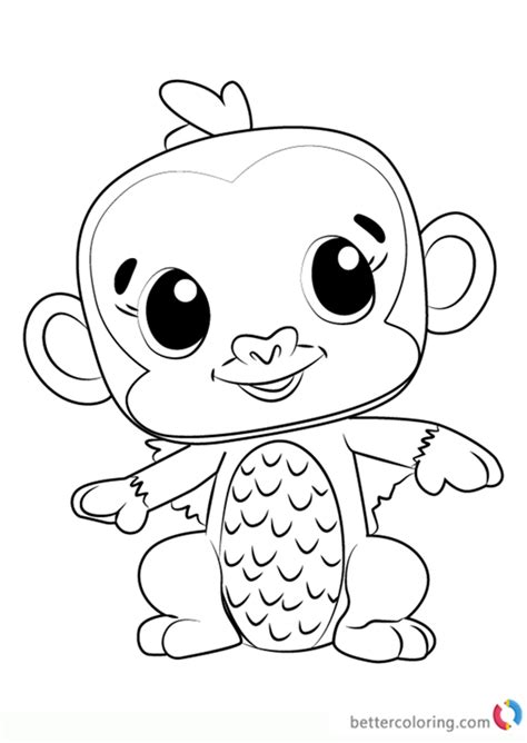 monkiwi  hatchimals coloring pages  printable coloring pages