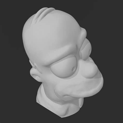 Stl File Homer Simpson Head Bust・model To Download And 3d Print・cults