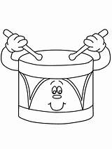 Coloring Pages Drum Popular sketch template