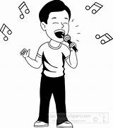 Singing Clipart Boy Clip Microphone Music People Sing Outline Singer Karaoke Transparent Vector Clipground Playing Background Musical Search Cliparts Gif sketch template