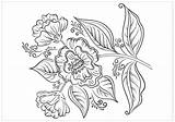 Coloring Pages Printable Buzzle Flower Templates Flowers sketch template