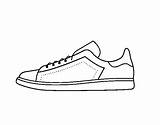 Shoes Coloring Athletic Coloringcrew sketch template