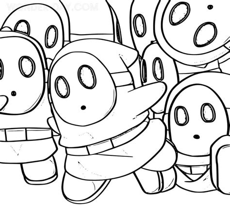 Shy Guy Mario Printable Coloring Page Free Printable Coloring Pages