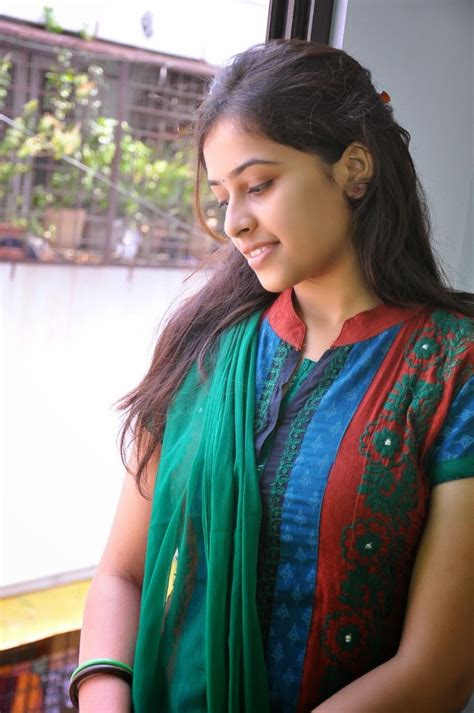 Actress Sri Divya Latest Photos In Green Chudidar Hd Wallpapaer Images