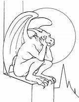 Gargoyle Coloring Kids Clipart Halloween Cliparts Korner Pages Library Clip sketch template