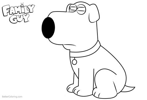 family guy coloring pages dog brian  printable coloring pages