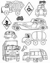 Coloring Land Pages Kindergarten Transportation Preschool Vehicles Kids sketch template