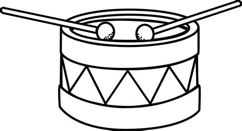 Free Clipart Of A Drum Clip Art Black And White Drum Png Download