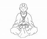 Monk Aang sketch template