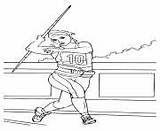 Coloring Pages Olympic Games Throw Javelin Info sketch template