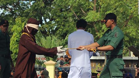 Gay Men Adulterers Publicly Flogged In Aceh Indonesia Cnn