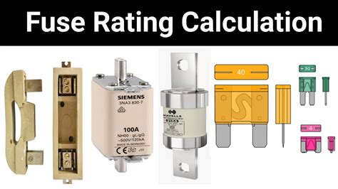 select fuse size  electrical systemfuse rating calculation