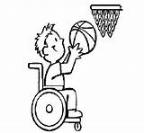 Basketball Wheelchair Coloring Gif sketch template