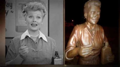i love lucy fans say there is nothing funny about lucille ball statue