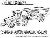 Tractor Coloring Pages Deere Trailer Drawing Print Printable Farm Kids John Colouring Books sketch template