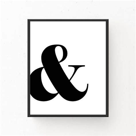 ampersand print and poster ampersand download minimalist