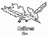 Moltres Coloring Pokemon Pages Fire Print Printable Legendary Type Popular sketch template