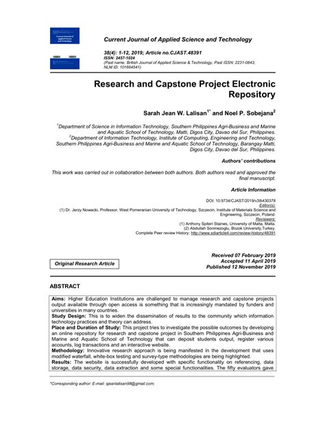 research  capstone project electronic repository