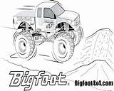 Bigfoot Monster Truck Coloring Pages Getcolorings Getdrawings Color sketch template