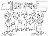Malaysia Coloring Kids Pages Activities Preschool Hari sketch template