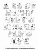 Coloring Alphabet Pages Sesame Street Letter Printable Letters Letterland Kids Printables Sheets Printables4kids Abc Preschool Sheet Activities Animal Category Book sketch template